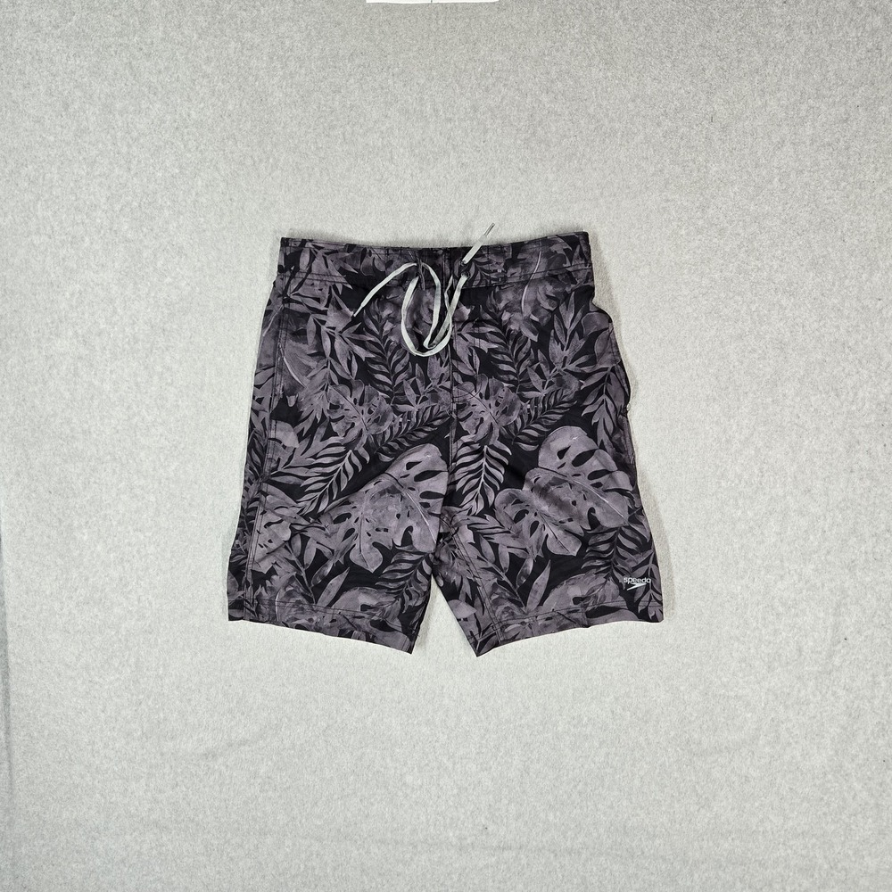 Speedo Men Swimwear S Black Swim Trunks Floral Shorts Bondi Boardshort  NWT